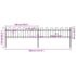 vidaXL Garden Fence with Hoop Top Steel 359x60 cm Black - Image 5