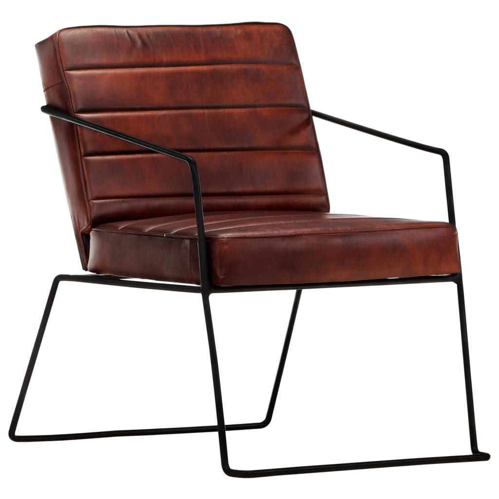 8719883711775_a_en_hd_1 vidaXL Armchair Dark Brown Real Leather - Image 1