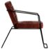 vidaXL Armchair Dark Brown Real Leather - Image 4
