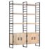 vidaXL 4-Tier Bookcase 124x30x180 cm Solid Mango Wood - Image 14
