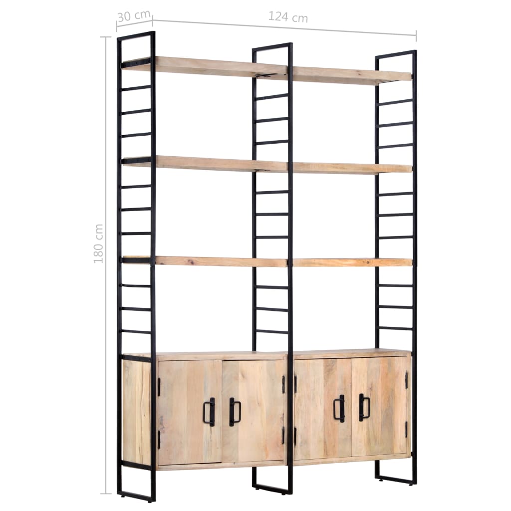 8719883711829_g_en_hd_8 vidaXL 4-Tier Bookcase 124x30x180 cm Solid Mango Wood - Image 10