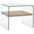 vidaXL Coffee Table Clear 50x50x45 cm Tempered Glass