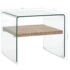 vidaXL Coffee Table Clear 50x50x45 cm Tempered Glass - Image 5