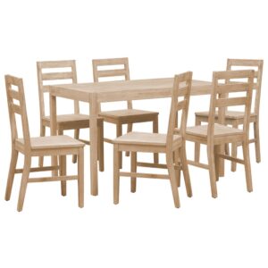vidaXL 7 Piece Dining Set Solid Wood Acacia