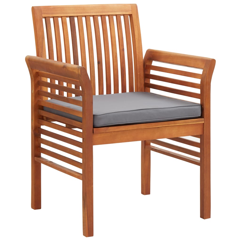 vidaXL Garden Dining Chair with Cushion Solid Acacia Wood