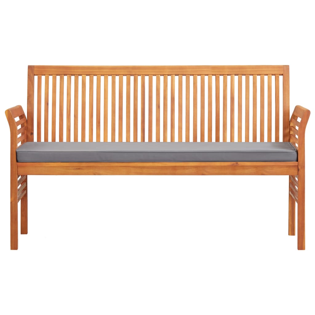 8719883719191_g_en_hd_1 vidaXL 3-Seater Garden Bench with Cushion 150 cm Solid Acacia Wood - Image 2