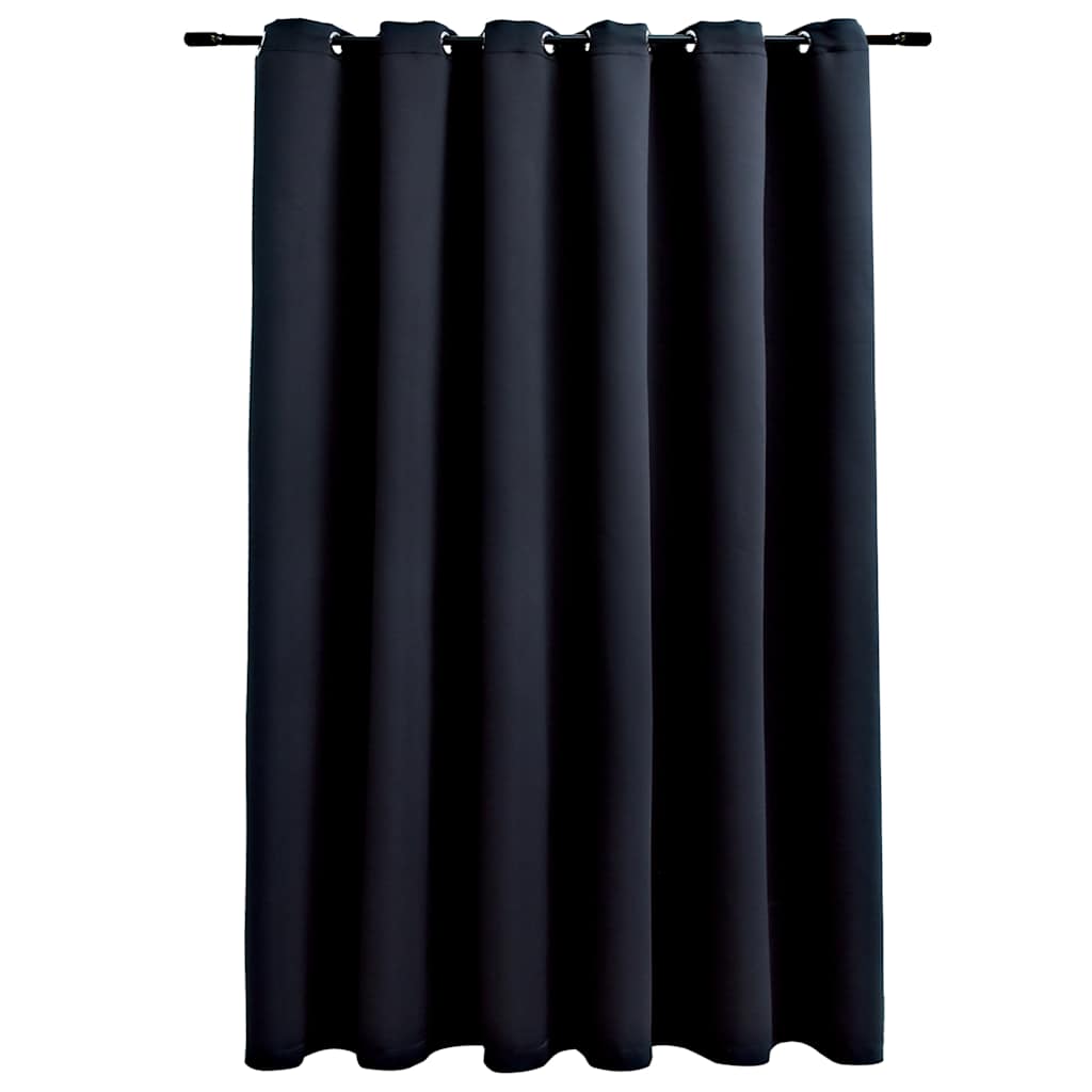8719883719887_a_en_hd_1 vidaXL Blackout Curtain with Metal Rings Black 290x245 cm - Image 2