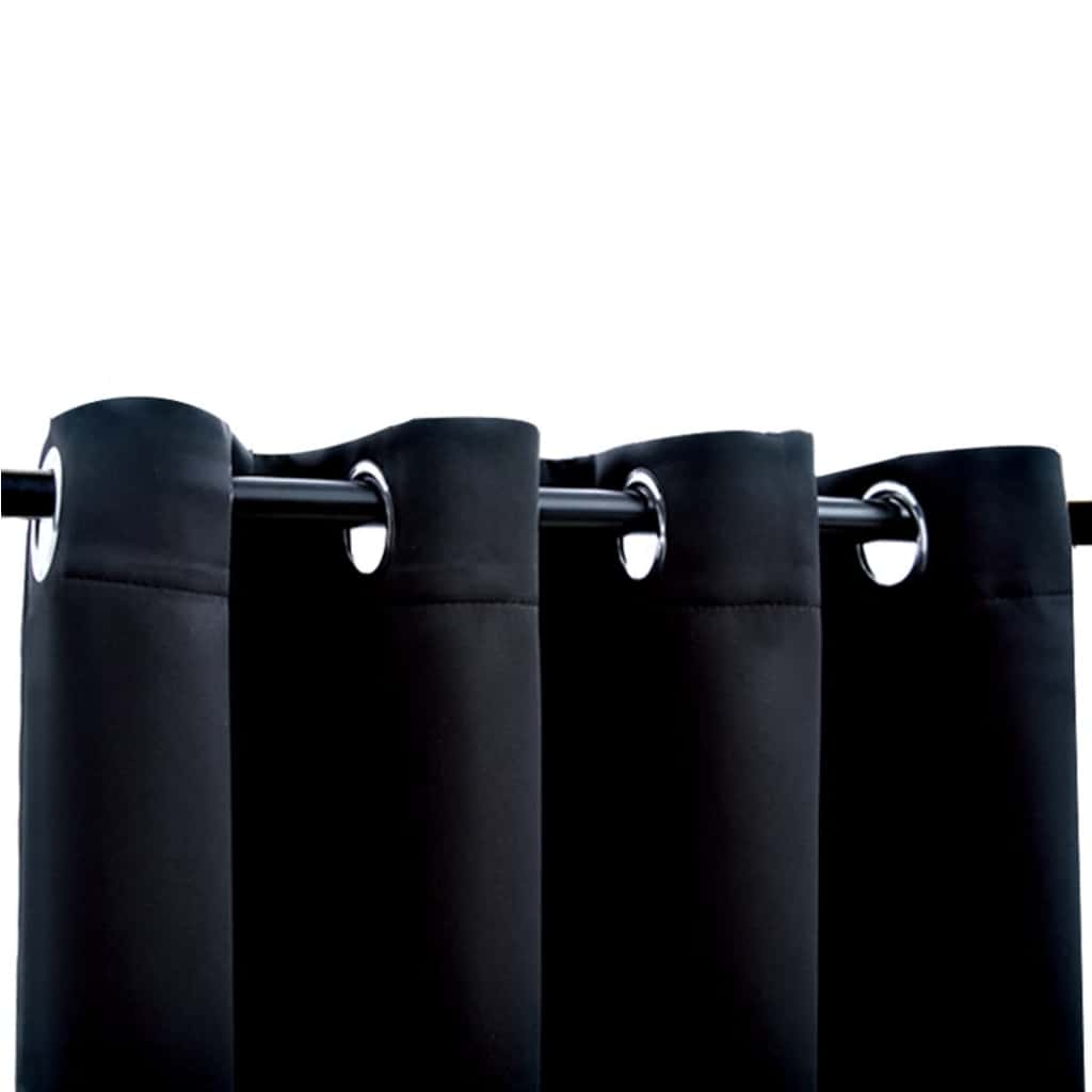 8719883719887_g_en_hd_1 vidaXL Blackout Curtain with Metal Rings Black 290x245 cm - Image 3