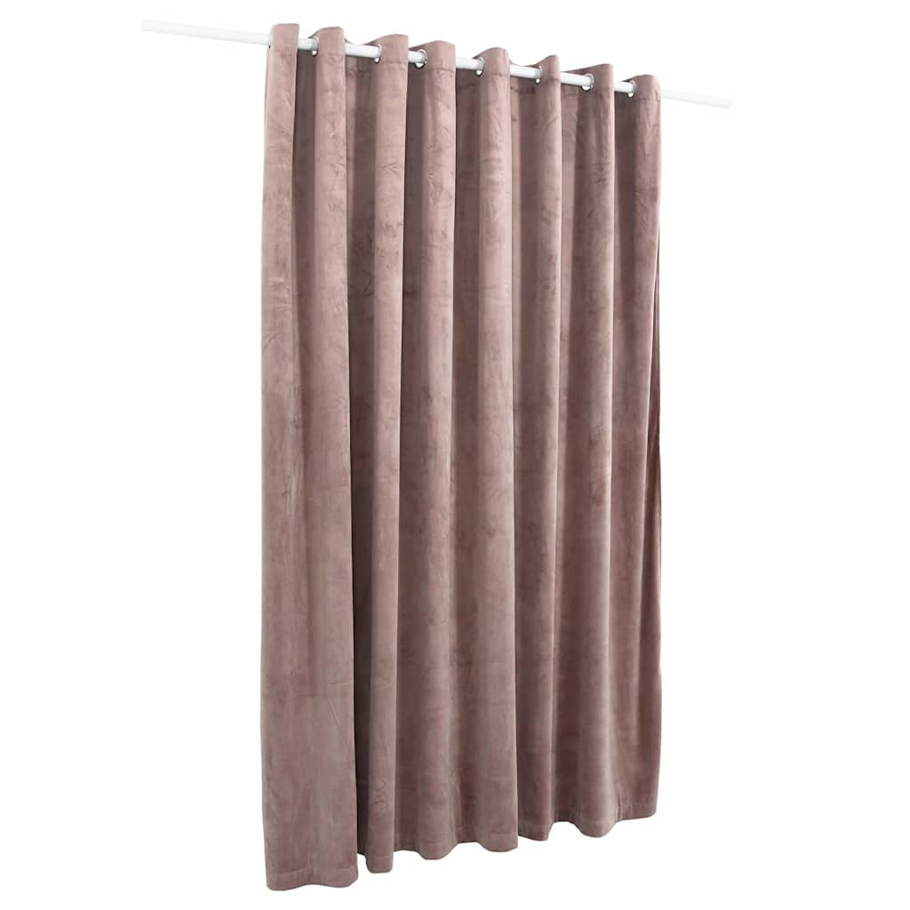 8719883720982_g_en_hd_1 vidaXL Blackout Curtain with Metal Rings Velvet Antique Pink 290x245 cm - Image 3