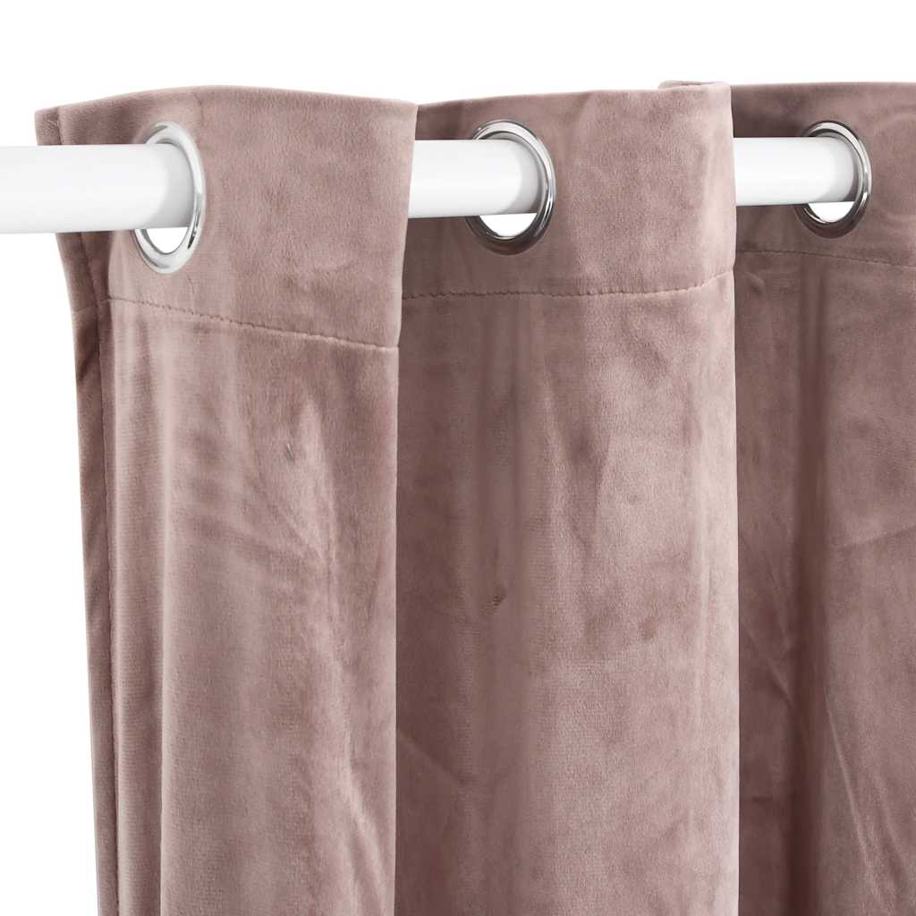 8719883720982_g_en_hd_2 vidaXL Blackout Curtain with Metal Rings Velvet Antique Pink 290x245 cm - Image 4