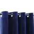 vidaXL Blackout Curtains with Rings 2 pcs Velvet Dark Blue 140x245 cm - Image 3