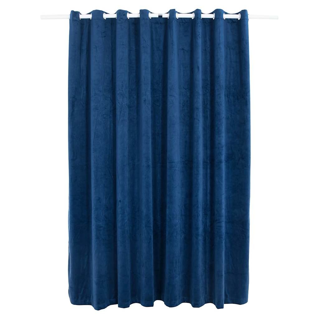 8719883721064_a_en_hd_1 vidaXL Blackout Curtain with Metal Rings Velvet Dark Blue 290x245 cm - Image 2