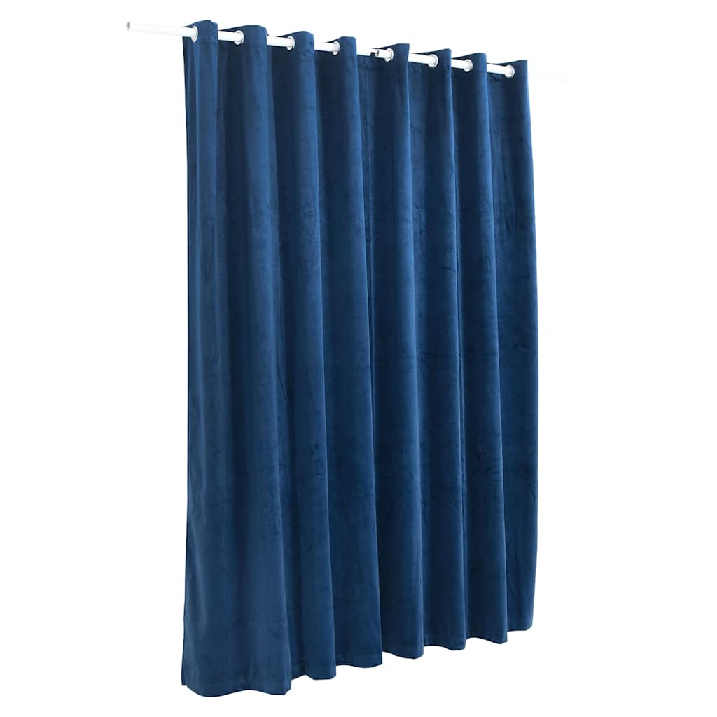 8719883721064_g_en_hd_1 vidaXL Blackout Curtain with Metal Rings Velvet Dark Blue 290x245 cm - Image 3
