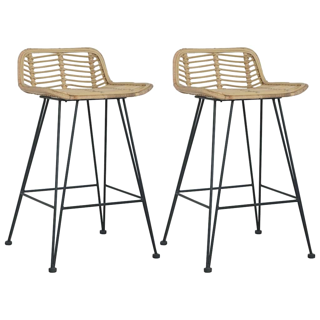 8719883722276_a_en_hd_1 vidaXL Bar Chairs 2 pcs Natural Rattan - Image 1