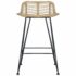 vidaXL Bar Chairs 2 pcs Natural Rattan - Image 3