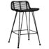 vidaXL Bar Chairs 2 pcs Black Rattan - Image 2