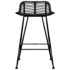 vidaXL Bar Chairs 2 pcs Black Rattan - Image 3