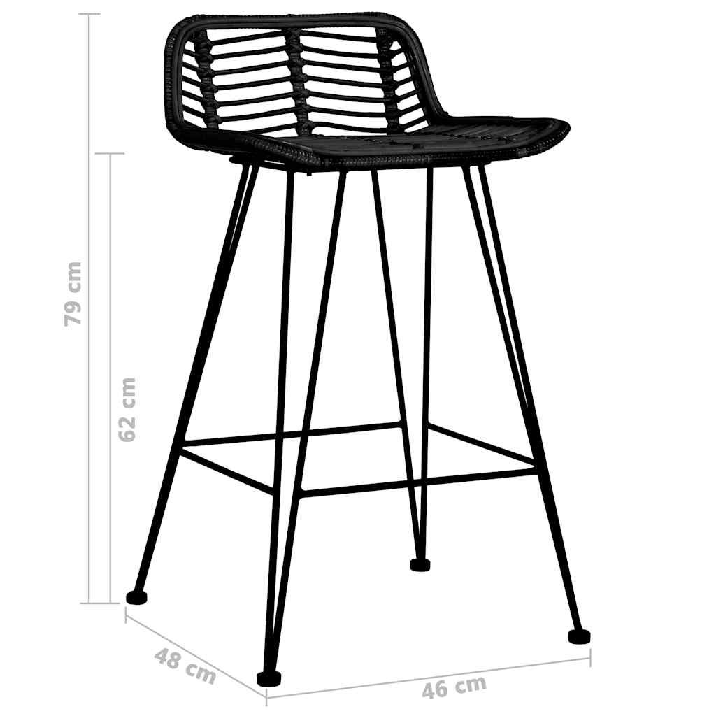 8719883722283_g_en_hd_6 vidaXL Bar Chairs 2 pcs Black Rattan - Image 7