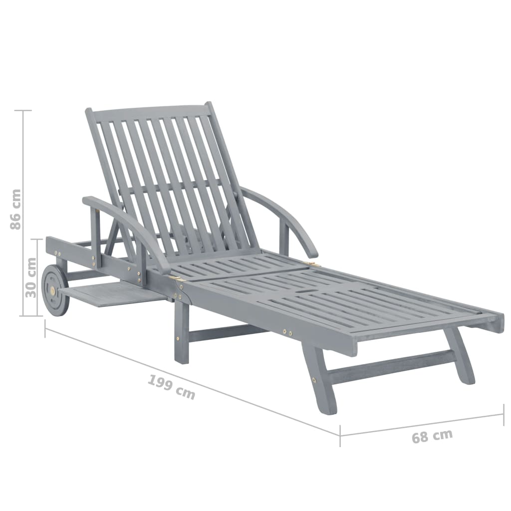 8719883723075_g_en_hd_7 vidaXL Garden Sun Lounger Grey Solid Acacia Wood - Image 8