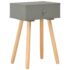 vidaXL Bedside Tables 2 pcs Grey Solid Pinewood - Image 2