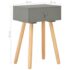vidaXL Bedside Tables 2 pcs Grey Solid Pinewood - Image 10