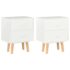 vidaXL Bedside Cabinets 2 pcs White 40x30x50 cm Solid Pinewood