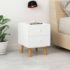 vidaXL Bedside Cabinets 2 pcs White 40x30x50 cm Solid Pinewood - Image 2