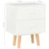 vidaXL Bedside Cabinets 2 pcs White 40x30x50 cm Solid Pinewood - Image 10