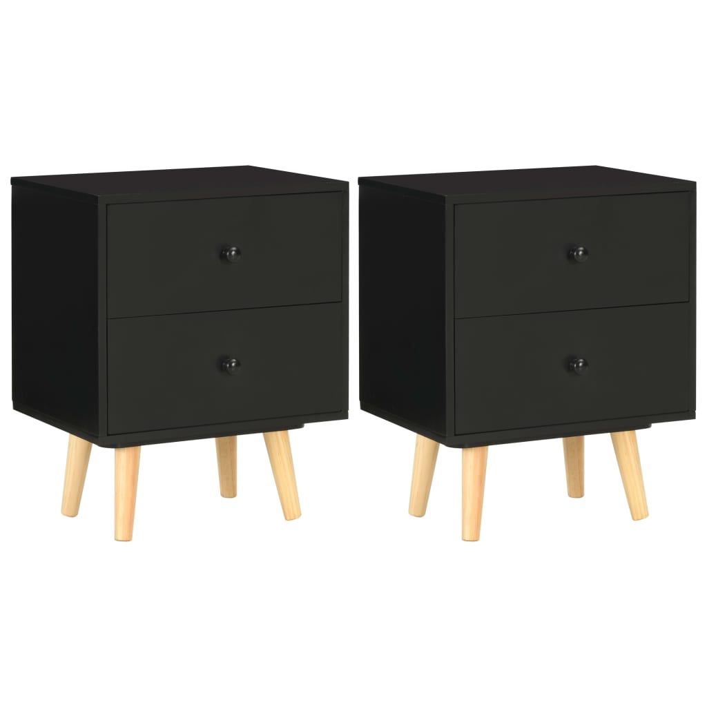 8719883723334_a_en_hd_1 vidaXL Bedside Cabinets 2 pcs Black 40x30x50 cm Solid Pinewood - Image 1