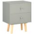 vidaXL Bedside Cabinets 2 pcs Grey 40x30x50 cm Solid Pinewood - Image 3