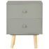 vidaXL Bedside Cabinets 2 pcs Grey 40x30x50 cm Solid Pinewood - Image 6