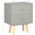 vidaXL Bedside Cabinets 2 pcs Grey 40x30x50 cm Solid Pinewood - Image 10