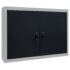 vidaXL Wall Mounted Tool Cabinet Industrial Style Metal Grey and Black - Image 2