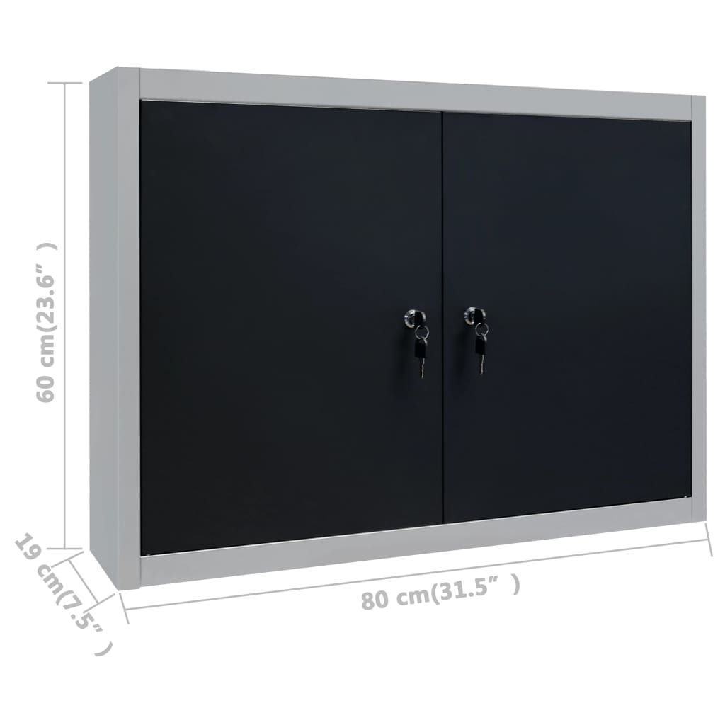 8719883723600_g_en_hd_7 vidaXL Wall Mounted Tool Cabinet Industrial Style Metal Grey and Black - Image 9