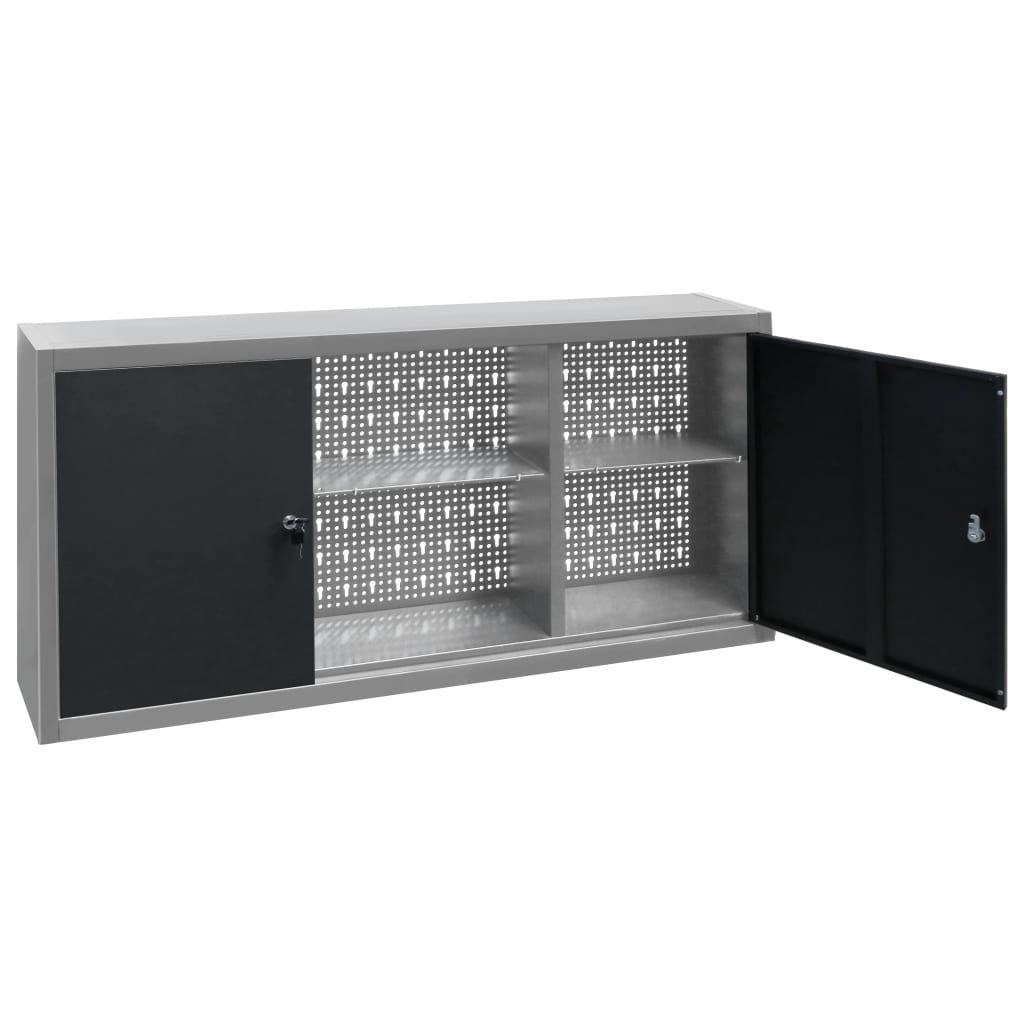 8719883723617_g_en_hd_3 vidaXL Wall Mounted Tool Cabinet Industrial Style Metal Grey and Black - Image 5