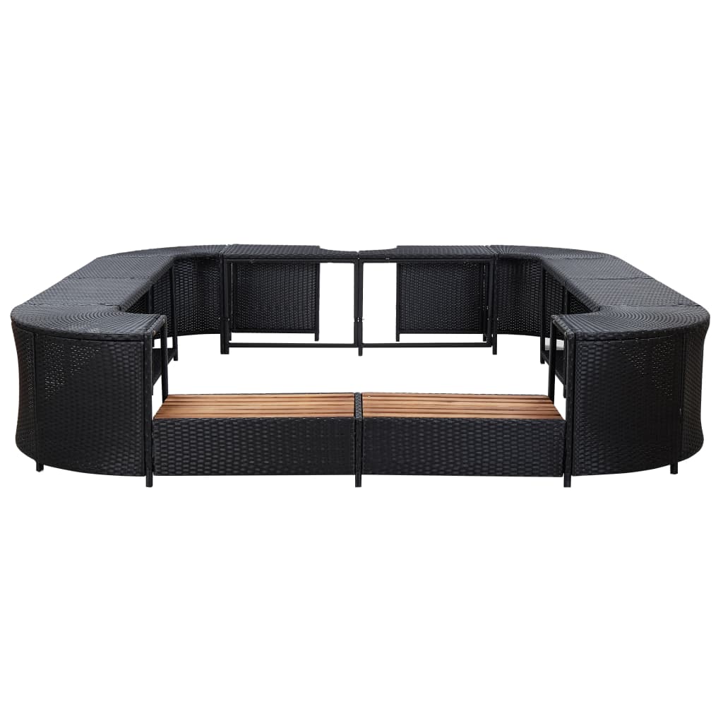 8719883726373_g_en_hd_1 vidaXL Square Spa Surround Black 268 x 268 x 55 cm Poly Rattan - Image 2
