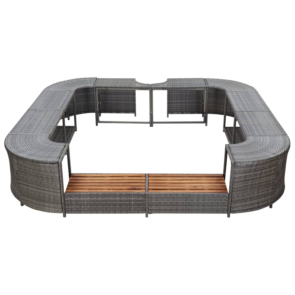 8719883726380_g_en_hd_2 vidaXL Square Spa Surround Grey 268 x 268 x 55 cm Poly Rattan - Image 3