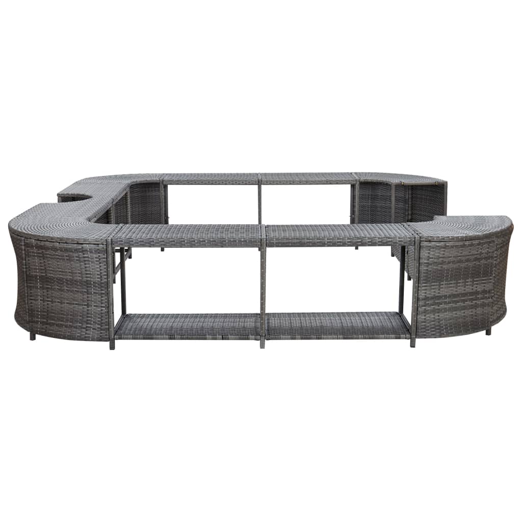 8719883726380_g_en_hd_3 vidaXL Square Spa Surround Grey 268 x 268 x 55 cm Poly Rattan - Image 4