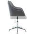 vidaXL Swivel Office Chair Light Grey Fabric - Image 5