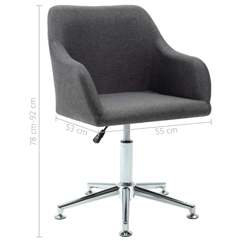 8719883726748_g_en_hd_7 vidaXL Swivel Office Chair Dark Grey Fabric - Image 8