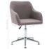 vidaXL Swivel Office Chair Taupe Fabric - Image 8