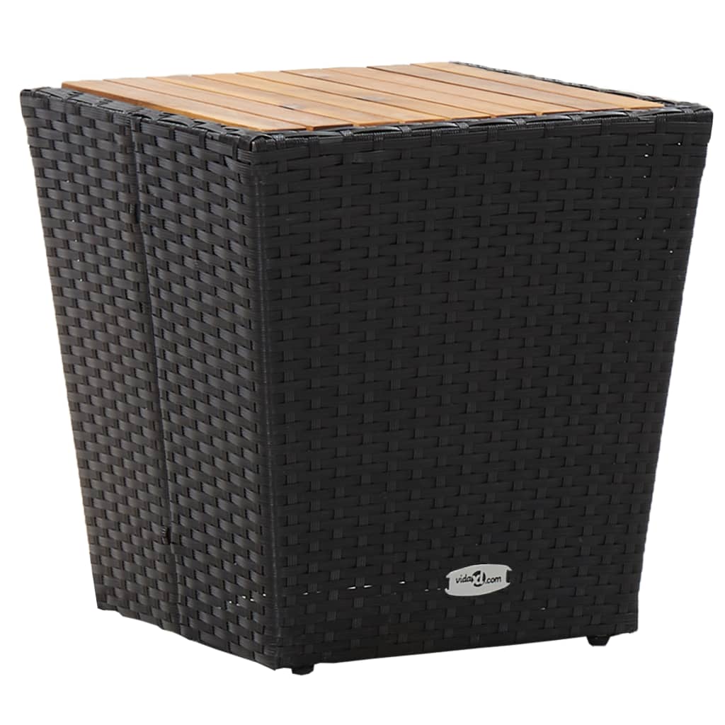 8719883727479_a_en_hd_1 vidaXL Tea Table Black 41.5x41.5x43 cm Poly Rattan and Solid Acacia Wood - Image 1