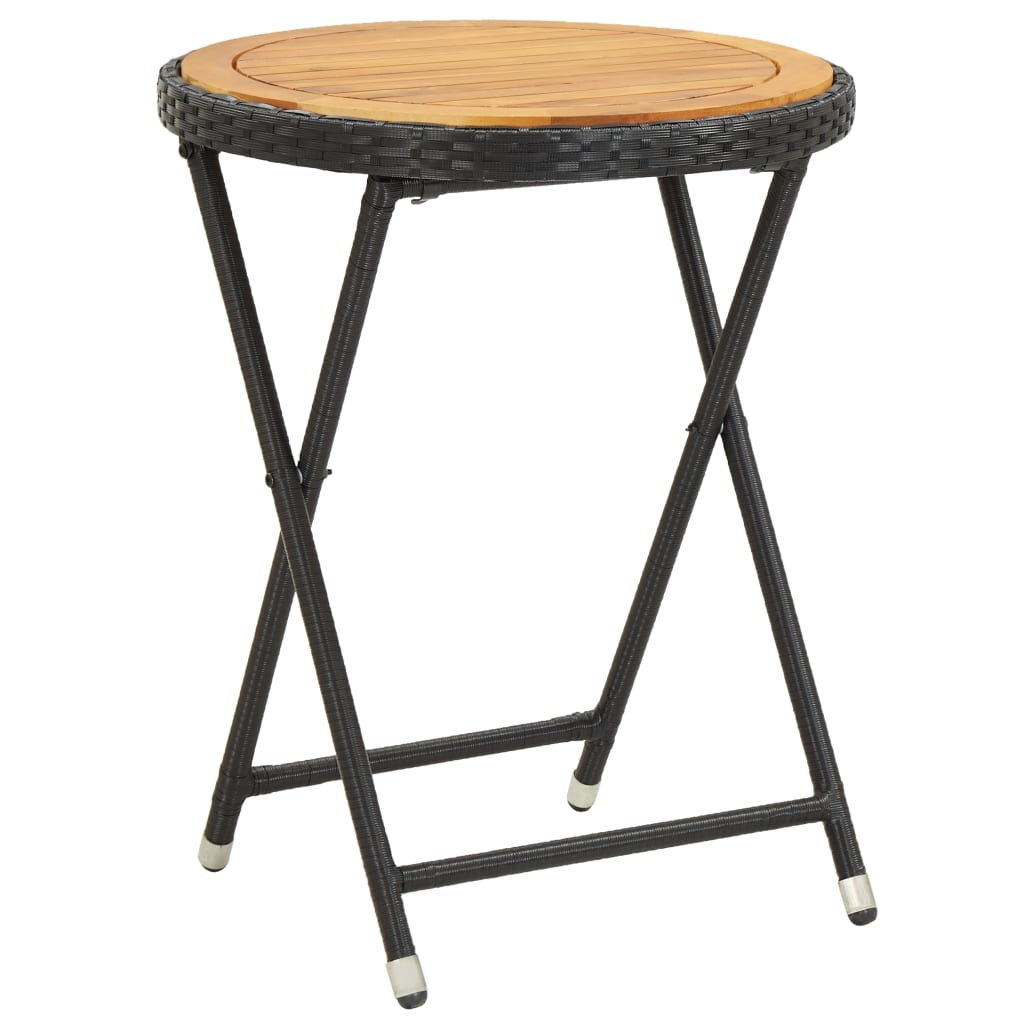 8719883727554_a_en_hd_1 vidaXL Tea Table Black 60 cm Poly Rattan and Solid Acacia Wood - Image 1