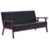 vidaXL Sofa Set 2 Piece Black Faux Leather - Image 2