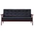 vidaXL Sofa Set 2 Piece Black Faux Leather - Image 3