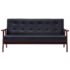 vidaXL Sofa Set 3 Piece Black Faux Leather - Image 4
