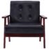 vidaXL Sofa Set 3 Piece Black Faux Leather - Image 7