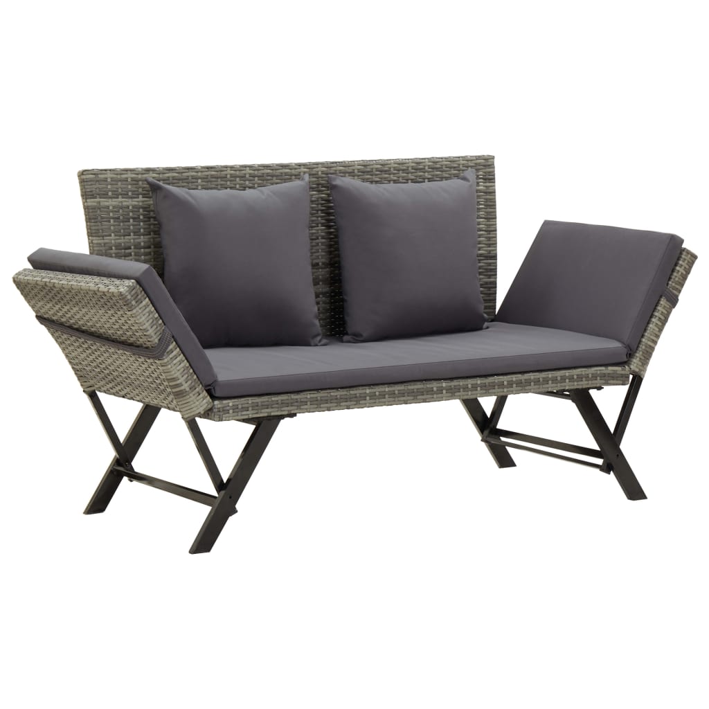 8719883729312_a_en_hd_1 vidaXL Garden Bench with Cushions 176 cm Grey Poly Rattan - Image 1