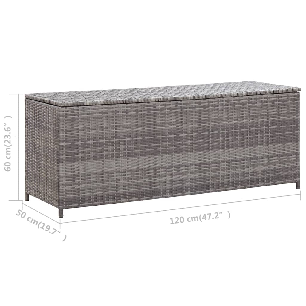 8719883732053_g_en_hd_7 vidaXL Garden Storage Box Grey 120x50x60 cm Poly Rattan - Image 8