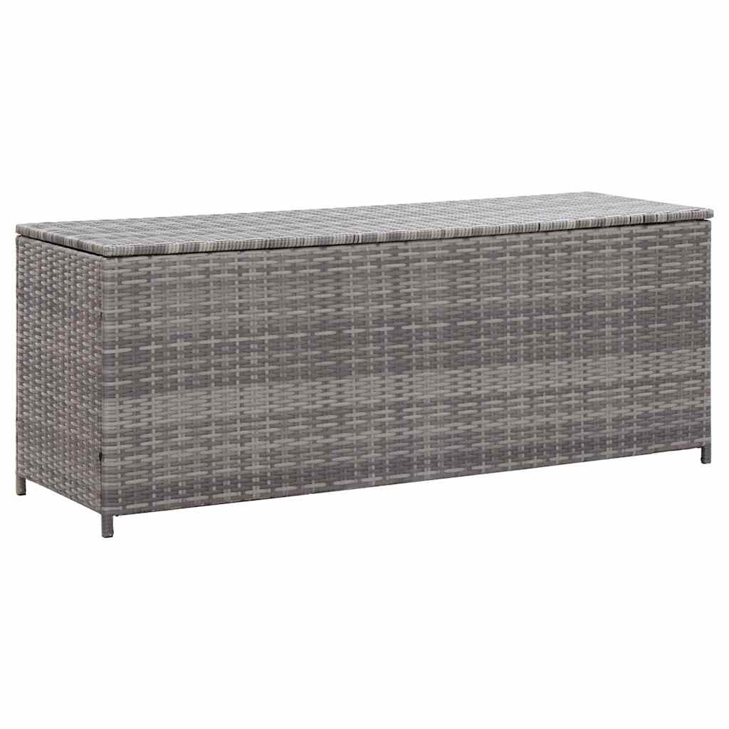 8719883732077_a_en_hd_1 vidaXL Garden Storage Box Grey 150x50x60 cm Poly Rattan - Image 2
